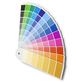 Der Farbfächer zeigt die große Vielfalt an Farben, die für das Design einer App-Entwicklung zur Verfügung stehen.