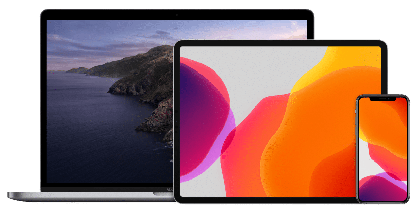 apple devices Das bekannteste und meisten verbreitetste Symbol von Cloud Computing sind drei Wolken in verschiedenen Blautönen.