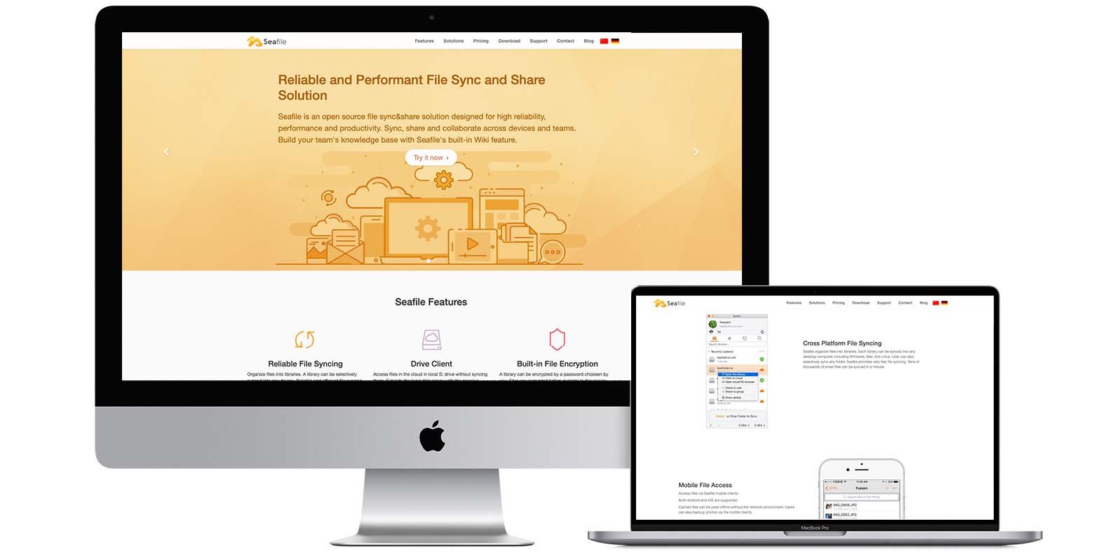 seafile_Devices Mit seafile sind Daten im Internet sicherer, weil sie verschlüsselt versendet werden.